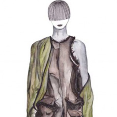 Haider Ackermann AW 13-14 Illustration by Tamara Venn