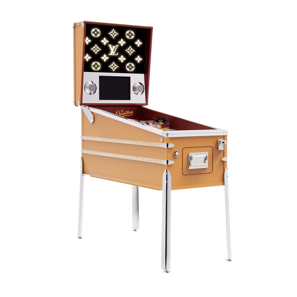 Light Wood Louis Vuitton Pinball Machine